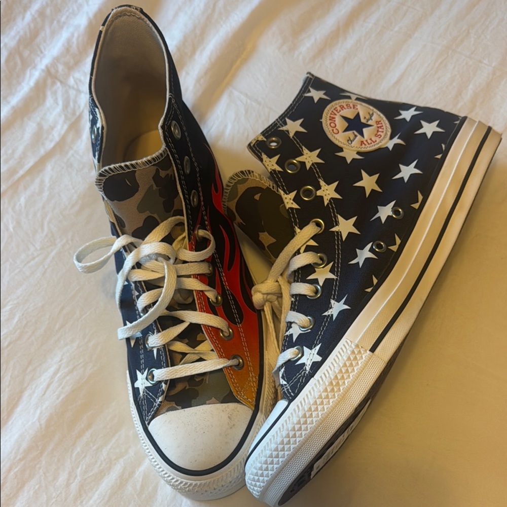 Converse Black Vintage K Chuck Taylor High-Top Sneakers